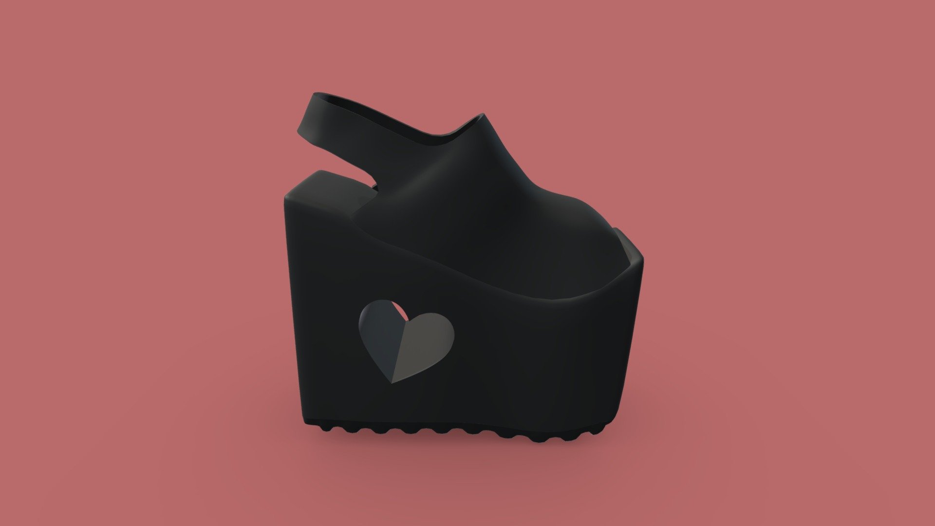 heels with heart shape inside the base - heart heels - 3D model by Talia (@ronit74000) 3d model