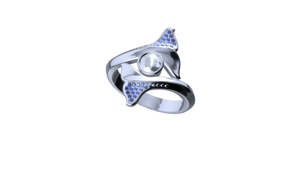 1606- Whale Ring - 3D model by taylorandhart 3d model