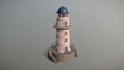 lighthouse lighthouse, substancepainter, maya, lowpoly, zbrush