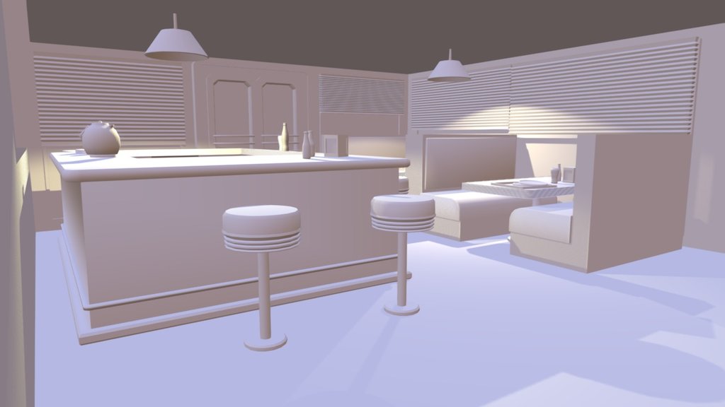 Retro Diner Restaurant - 3D model by Vivien Adamek (@pupi96) 3d model