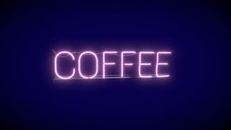 Neon coffee sign