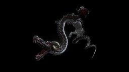 Blood Dragon creature-monster, blender, blender3d, creature, dark, dragon