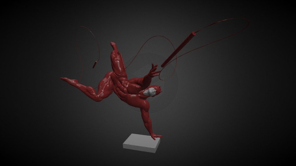 3D Daredevil model for my work &ldquo;The Man whithout Fear