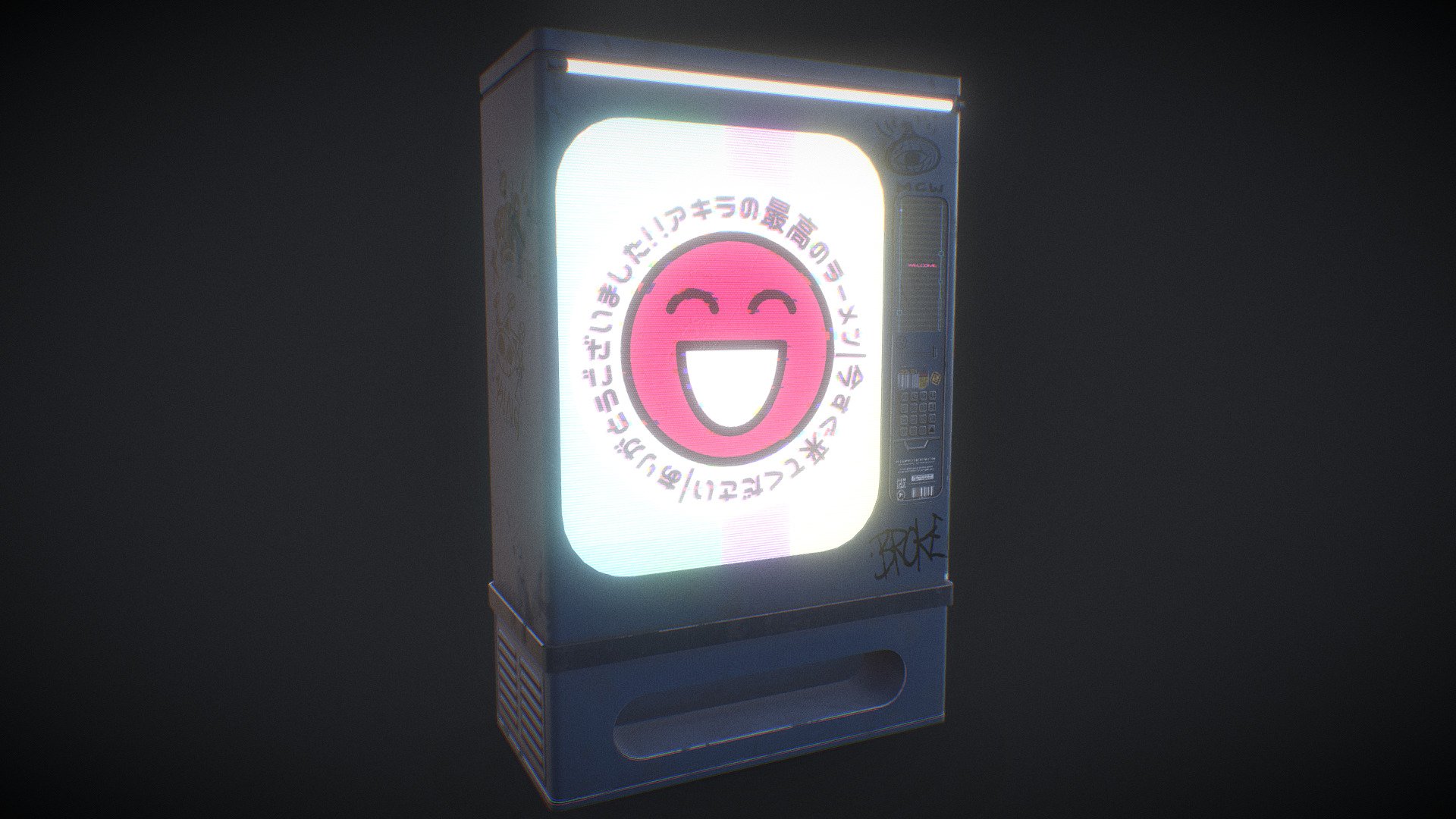 Vending Machine | Made in Blender and textured in Substance.

4096x4096 textures and Diffuse, Roughness, Metallic, AO, Normal, and Emissive.

Includes .obj, .fbx, and .dae files 3d model