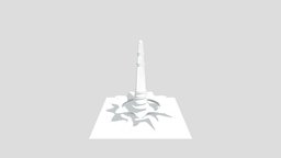 Minar E Pakistan New e, blender3dmodel, minar, model