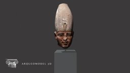 Cabeza faraón Mentuhotep II egypt, sandstone, egipto, thebes, caixaforum, mentuhotep, tebas, mentuhotep_ii, arenica