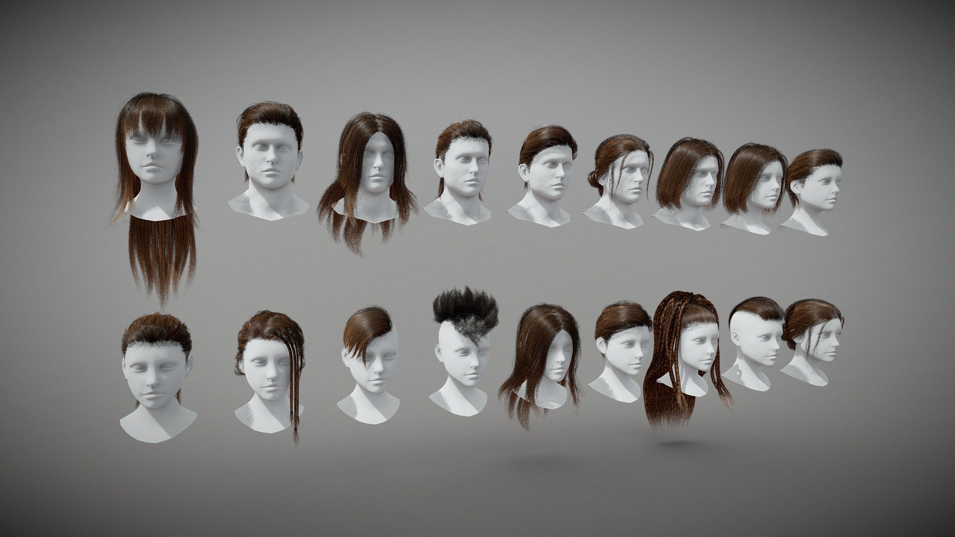 This package including Hair Card fit with G2 character Head
All Hairs rigged with own skeleton.
If you buying this package you will get: 
- HairCards rigged with own skeleton
- Hair Textures
Thank you for suppoting me! - G2 HairCard Collection 02 - Buy Royalty Free 3D model by Quang Phan (@quangphan) 3d model