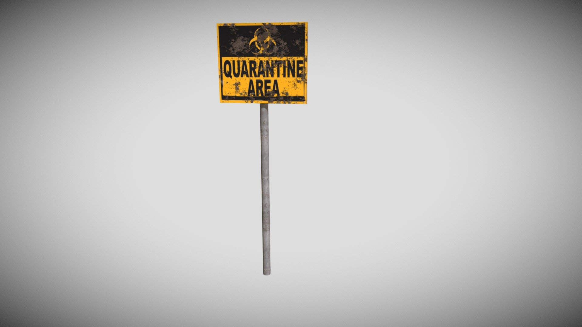 Cartel Cuarentena / quarantine sign - Download Free 3D model by claudio (@Claudio12345) 3d model