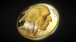 1oz Golden Buffallo Coin coin, ounce, gold, 1oz