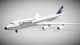 Boeing 747 Lufthansa airplane, aircraft, jumbo, plane