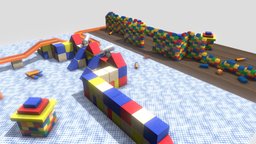 Low-Poly Playset Example Layout toys, environment-assets