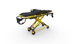 Stryker Power Pro XT power, pro, device, life, ambulance, care, patient, transport, saving, equipment, emergency, hospital, realistic, stryker, rescue, healthcare, stretcher, ems, response, paramedic, xt, 3d, model, mobile, technology, medical, prehospital