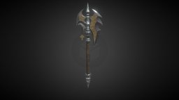 Battle Axe cross, battleaxe, props-assets, fantasyweapon, axe-weapon, weapon, noai
