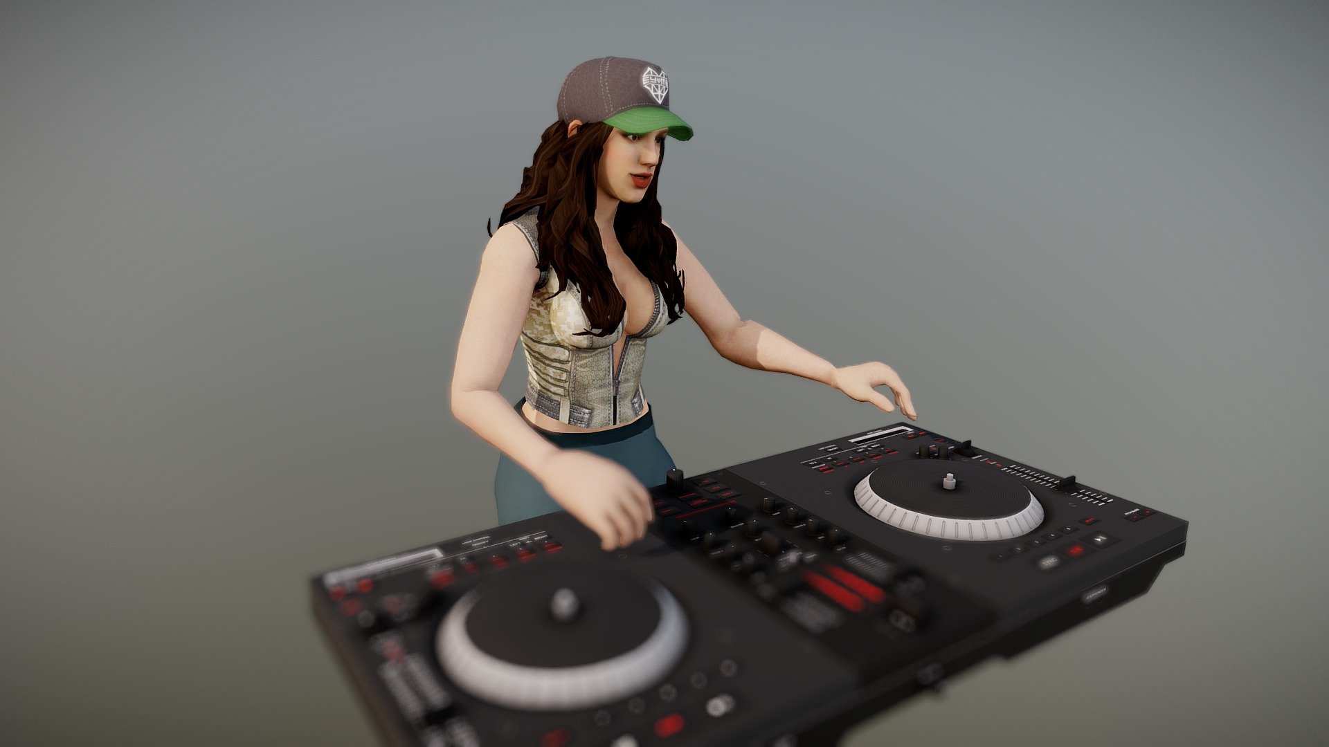 DJing - 3D model by vitascky 3d model