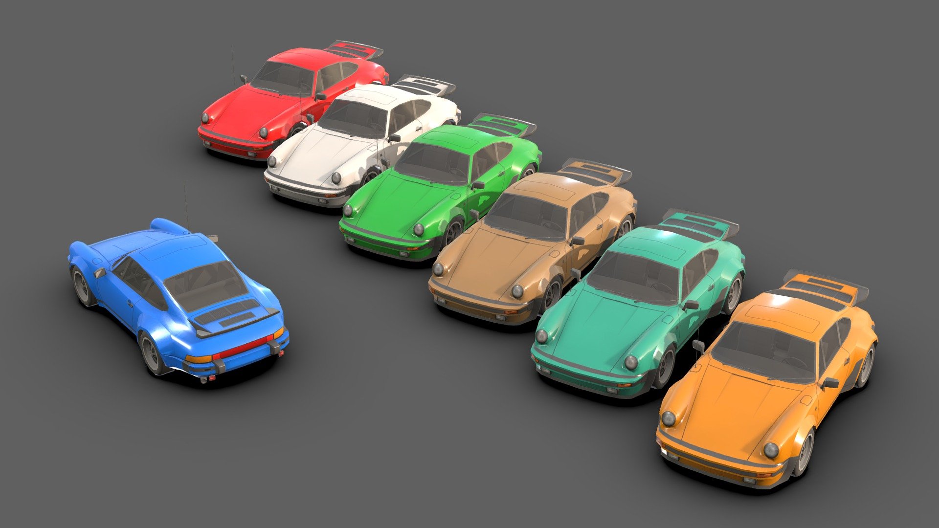 Classic Car # 7 .

You can use these models in any game and project.

This model is made with order and precision.

Separated parts (bodys . wheels . Steer ).

This car has 7 different colors.

Very Low- Poly.

The interior of this car is very low poly.

Average poly count: 5,000 tris.

Texture size: 2048 / 1024 / 512 (PNG).

It has a UV map texture.

Number of textures: 3.

Number of materials: 4.

Format: Fbx / Obj / 3DMax .

The original files are in the Additional file .

Wait for my new models.. Your friend (Sidra) 3d model