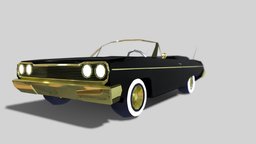 Impala Lowpoly classic, impala, lowrider, maya, lowpoly, car