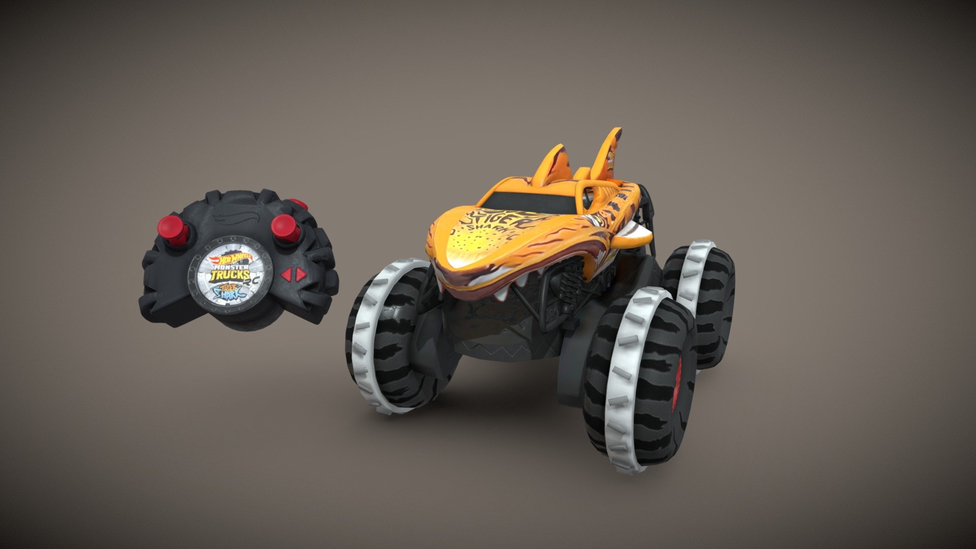 Juguete de radiocontrol de Hot Wheels monster Truck con mando - Hot Wheels Monster Truck - 3D model by Alejandro Mecha (@alejandromecha) 3d model