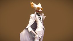Fox Man 3dart, characterart, stylizedmodel, stylizedcharacter, stylizedart, stylized, noai, stylizedfox, foxman