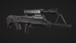 M82 (Terminator) terminator, cyberpunk, firearm, bullpup, m82, valmet