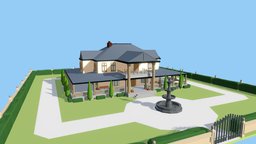 Low poly mansion / house mansion, low, poly, house