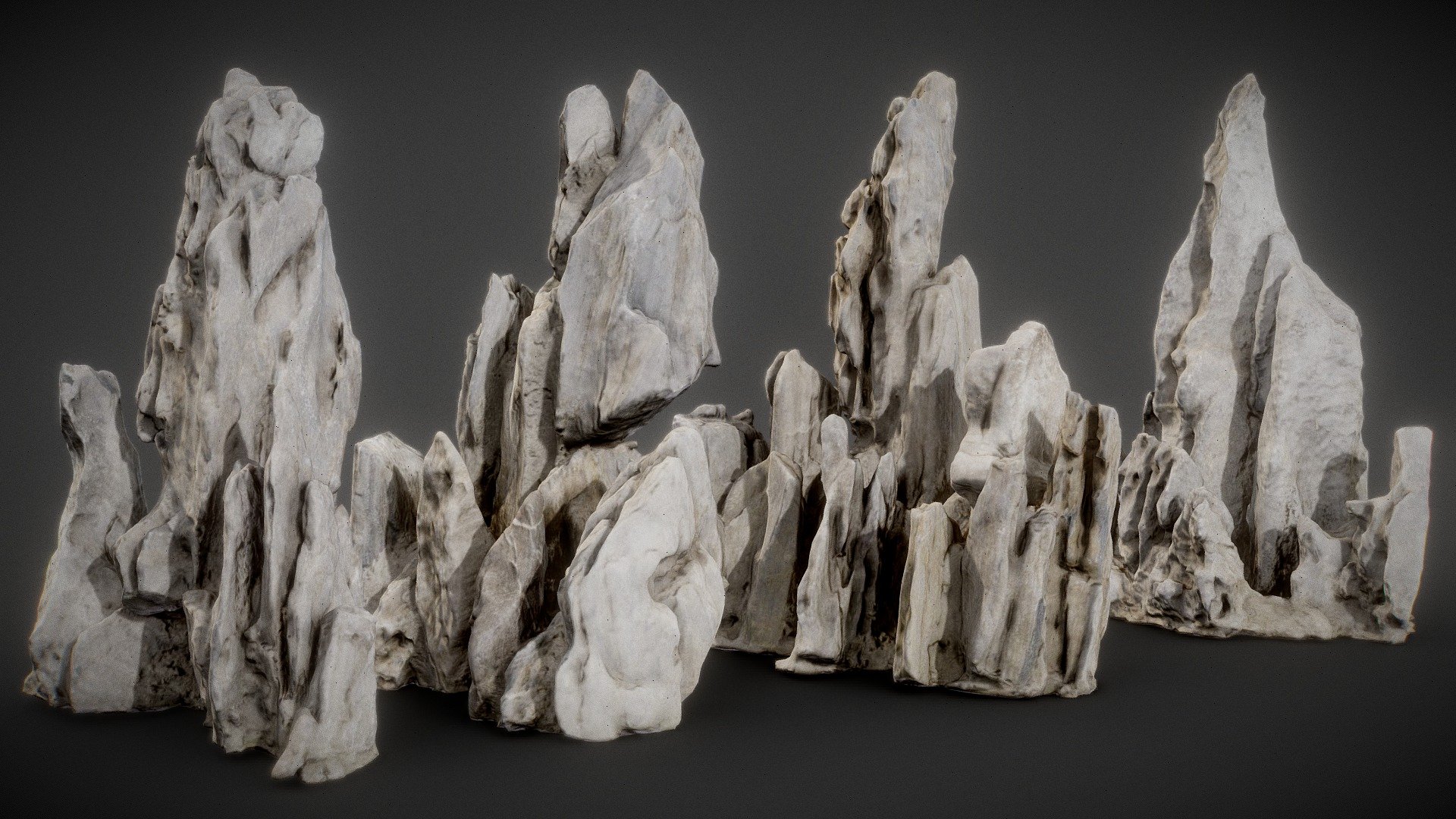 4 3D Scanned Spiky rock formations. OBJ Format with 8k Texture and Normal Maps - 4 Spiky Rocks - Buy Royalty Free 3D model by Polygonal Miniatures (@Polygonal_Miniatures) 3d model