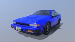 Old Nissan 200sx nissan, spacecraft, rusty, sun, 80s, old, stained, rusty-car, photoshop, blender, car, blue, japanese, sunstainded