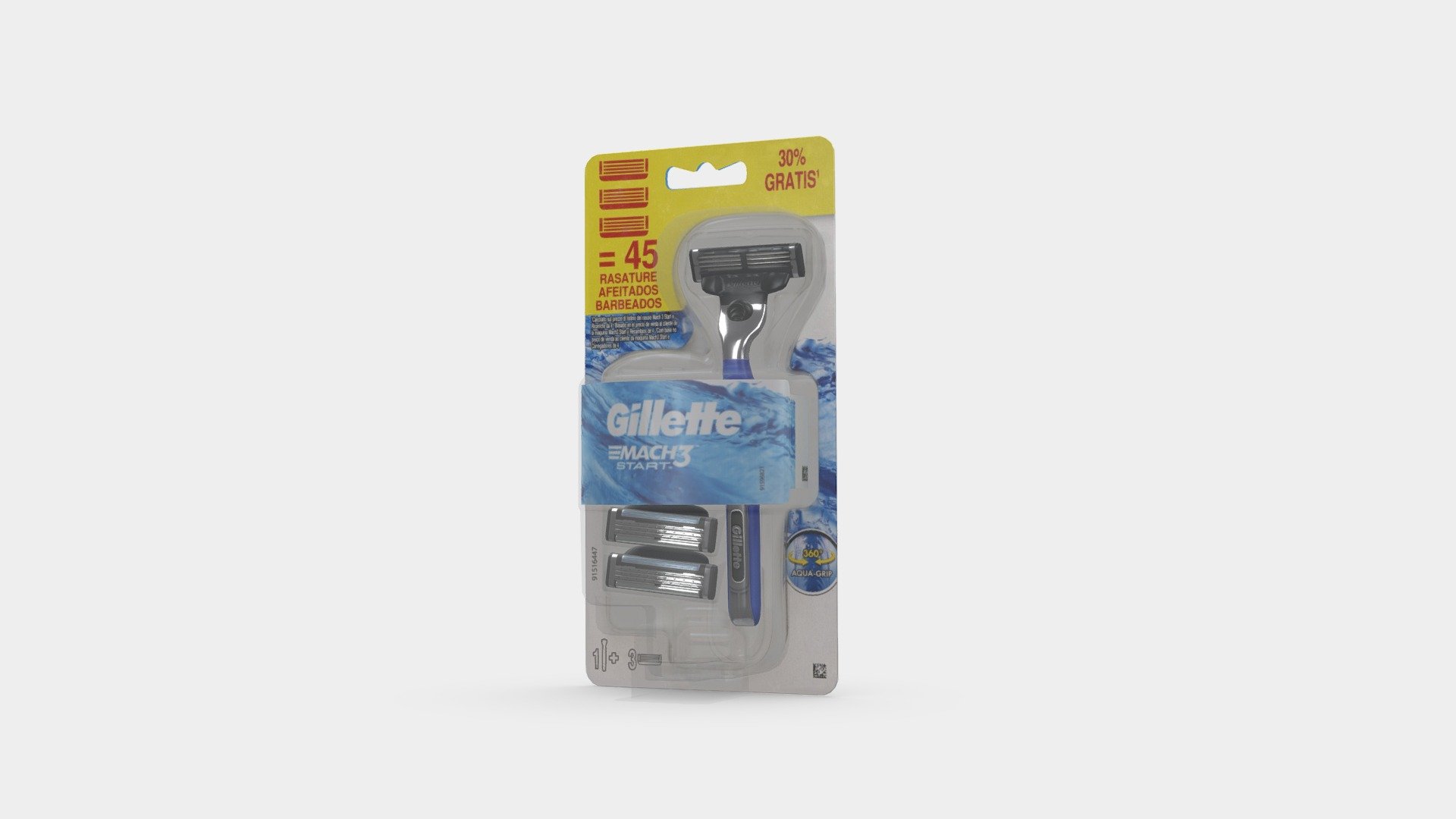 Gillette MACH3 Start model
VR and game ready for high quality Retail Simulations
7702018464005 - Gillette MACH3 Start - 3D model by Invrsion 3d model