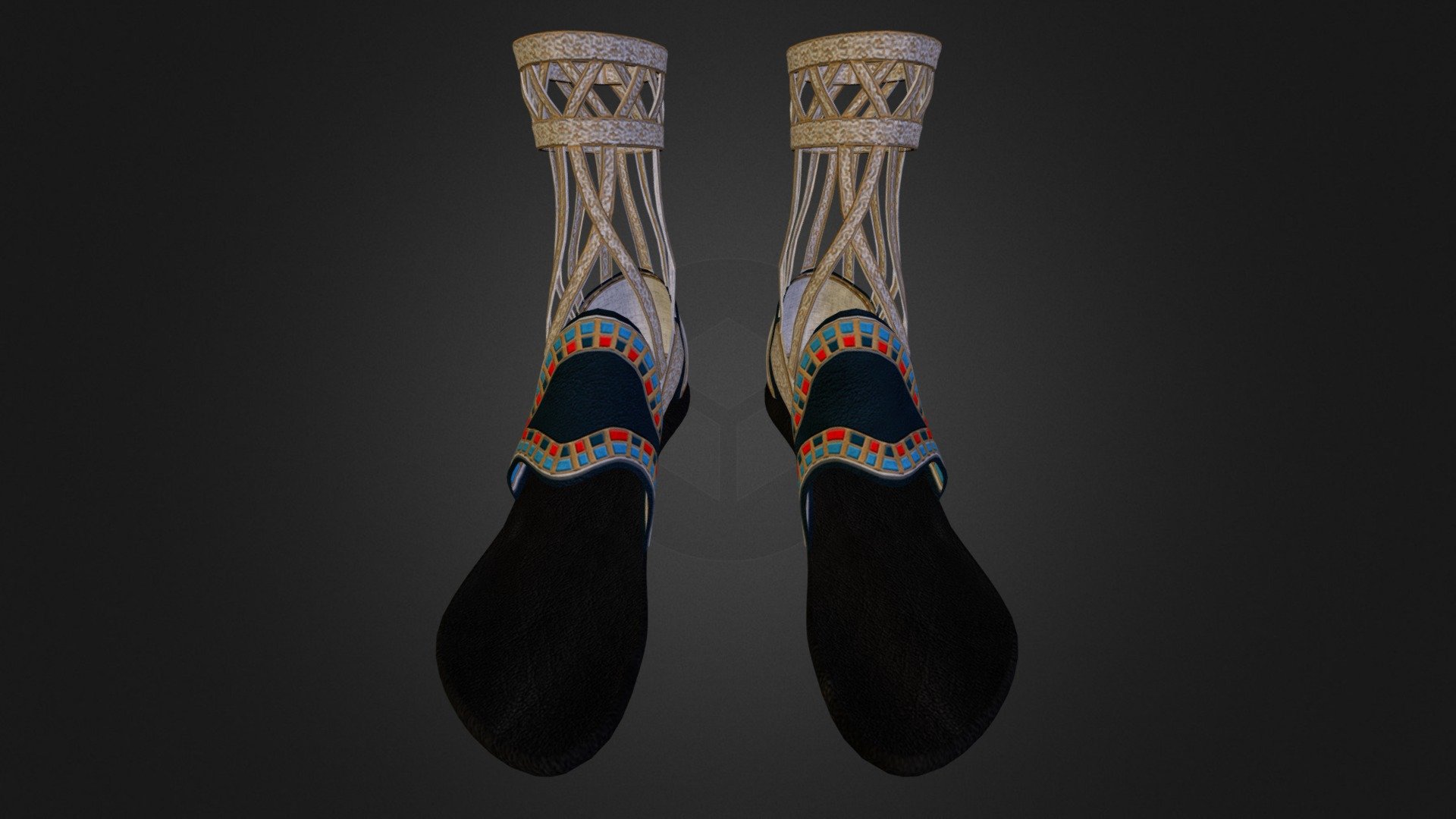 Egyptian Outfit - Sandals - 3D model by beholdmidia 3d model
