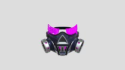 sci-fi mask respiratory mask, respiratory-system, lowpolymodel, respirator, pbr-texturing, pbr-game-ready, mask3d, low-poly, helmet, gameready