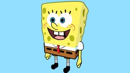 Spongebob spongebob, cellshading, cartoon, blender