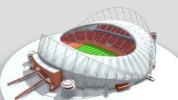 Khalifa International Stadium 3D stadium, football, khalifa, futbol, estadio, fifa, world-cup, qatar, doha, al-bayt, al-janoub, al-thumama, al-rayyan