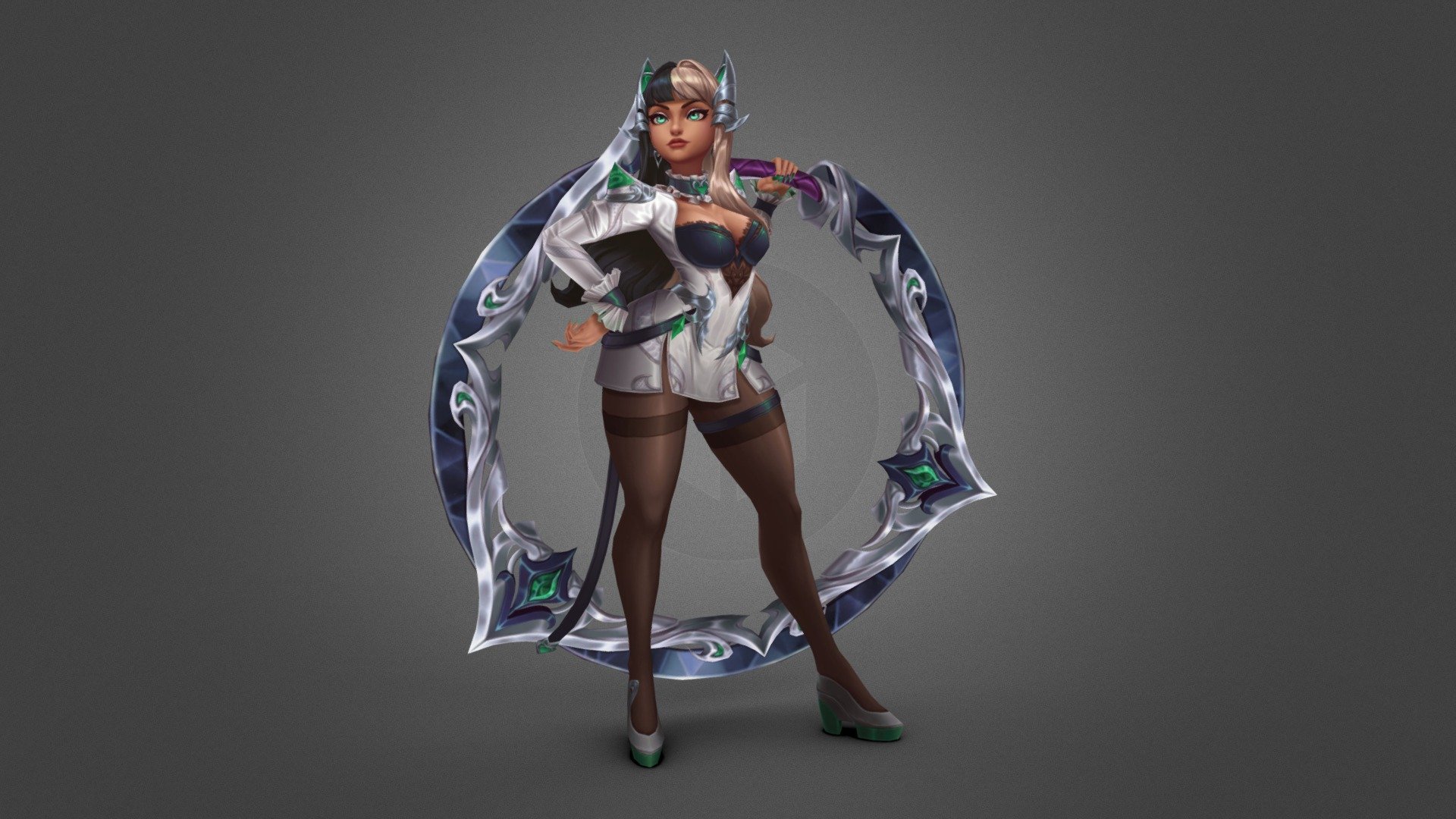 Debonair Qiyana is a fanart skin concepted by jason 小傑. I did sculpting and modeling in Blender, textured in 3D Coat. then rigging and posing back in Blender again. This project is the most difficult project I've done by far due to all the new materials I've encountered for the first time. I learned so much during the past few months, and I am so grateful for those who helped me along the way. Big shoutout to the Handpainter's Guild as well as the concept artist himself to troubleshoot some of the designs that aren't shown in the original concept. I hope everyone enjoys this and I will as always keep on improving! Thank you~~

Amazing concept by jason 小傑: https://www.artstation.com/artwork/xYqY9r - Debonair Qiyana Model - 3D model by lucqiiiii 3d model