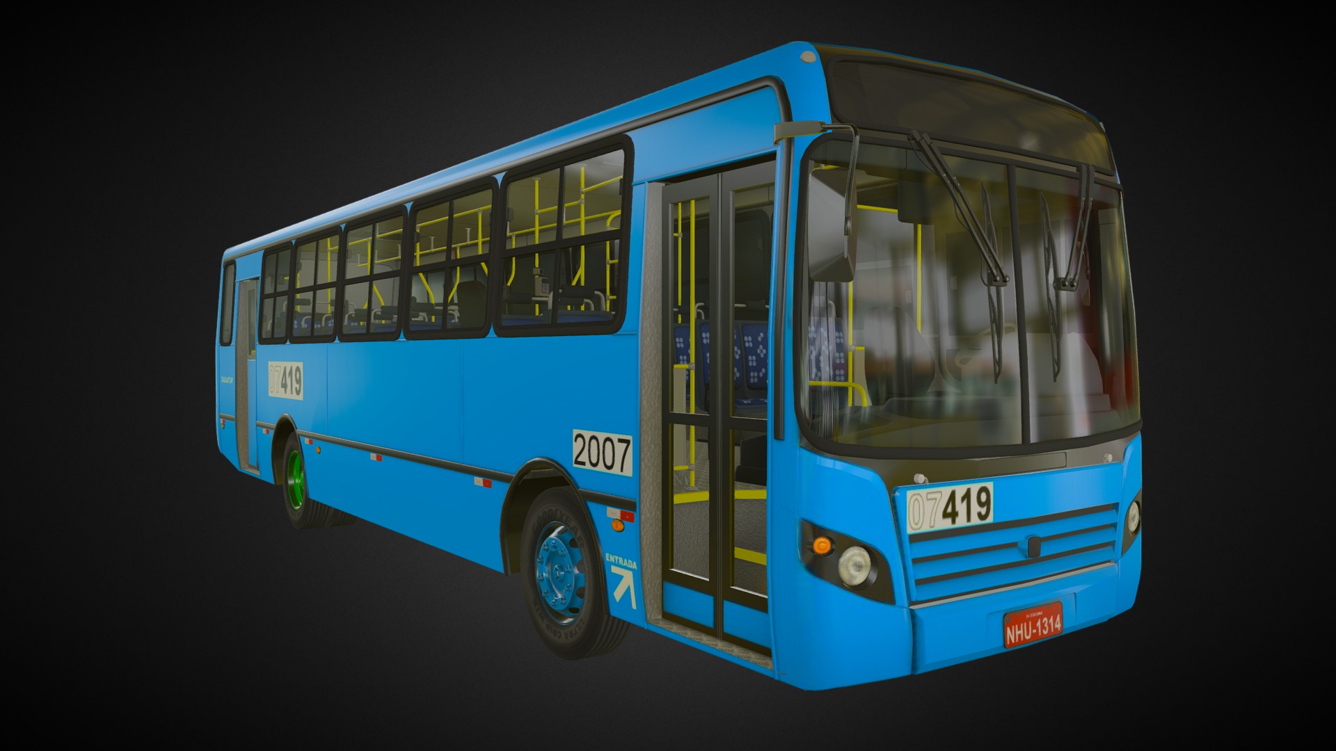 Busscar Ecoss MB OF-1721 - FULL - Download Free 3D model by QCY (@PaTHE) 3d model