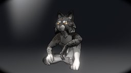 Anthro Lynx Character + Outlines toon, sitting, posed, toony, outline, low-poly-model, lynx, catoon, outlined, beginner-model, outline-lowpoly, lynx_wildcat, maya, character, low-poly, monster, beginner