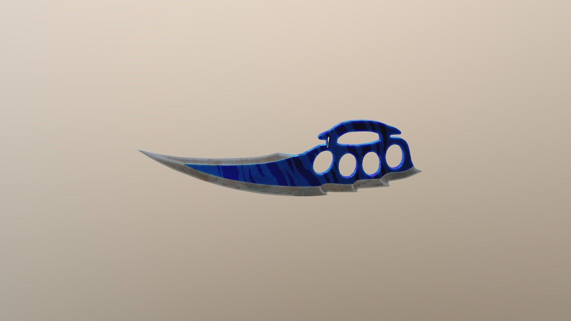 Knuckle Knife BlueTooth - 3D model by Gut Knife Nature (@NatureGut) 3d model