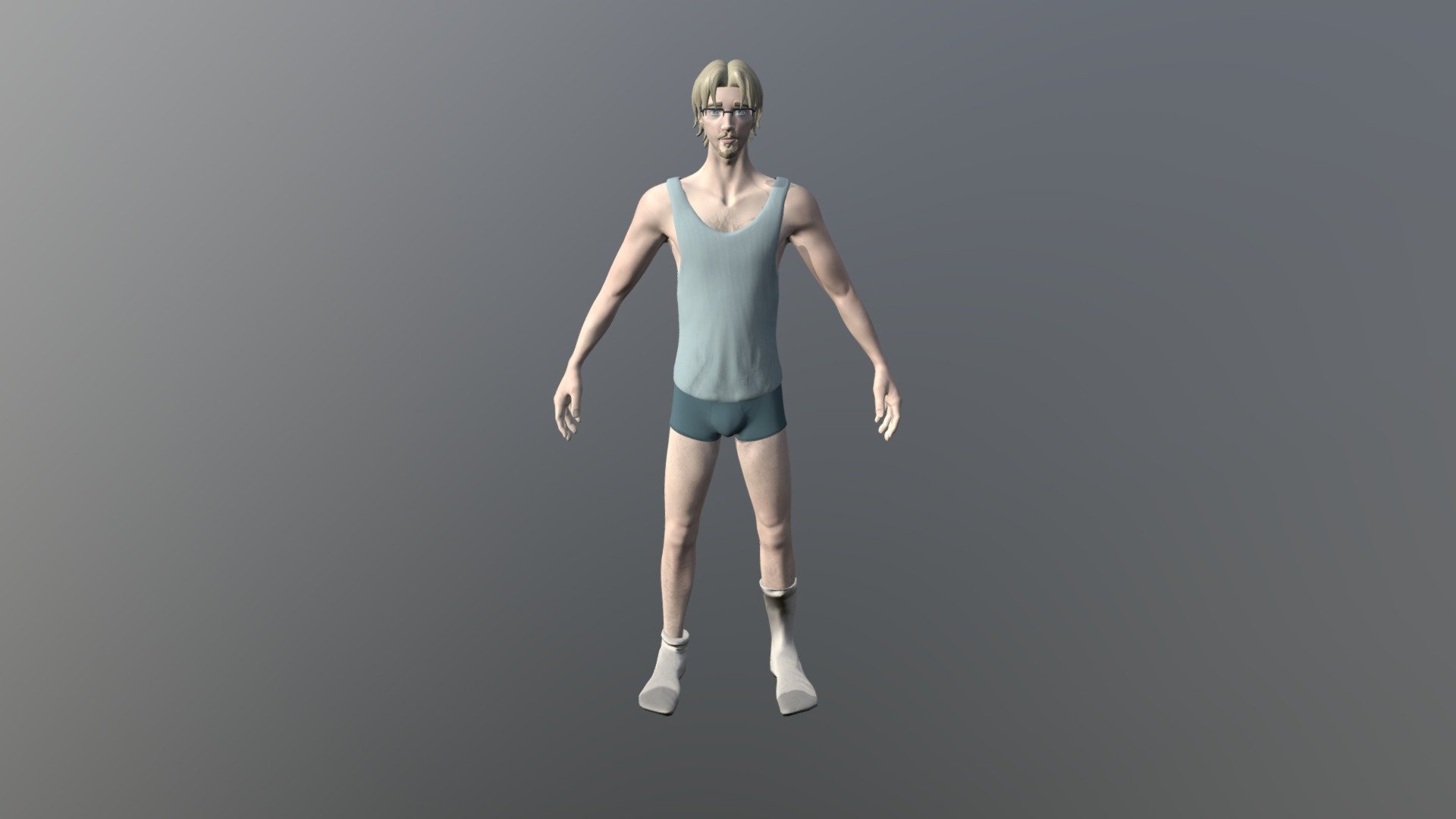 Maxwell with his sleep clothes 3d model