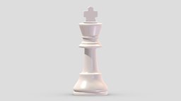 King Chess stl, tower, and, games, printing, set, cnc, toys, piece, runner, pawn, bishop, queen, rook, king, print, printable, chessboard, chessman, asset, game, 3d, low, poly, model, chess, lady, knight