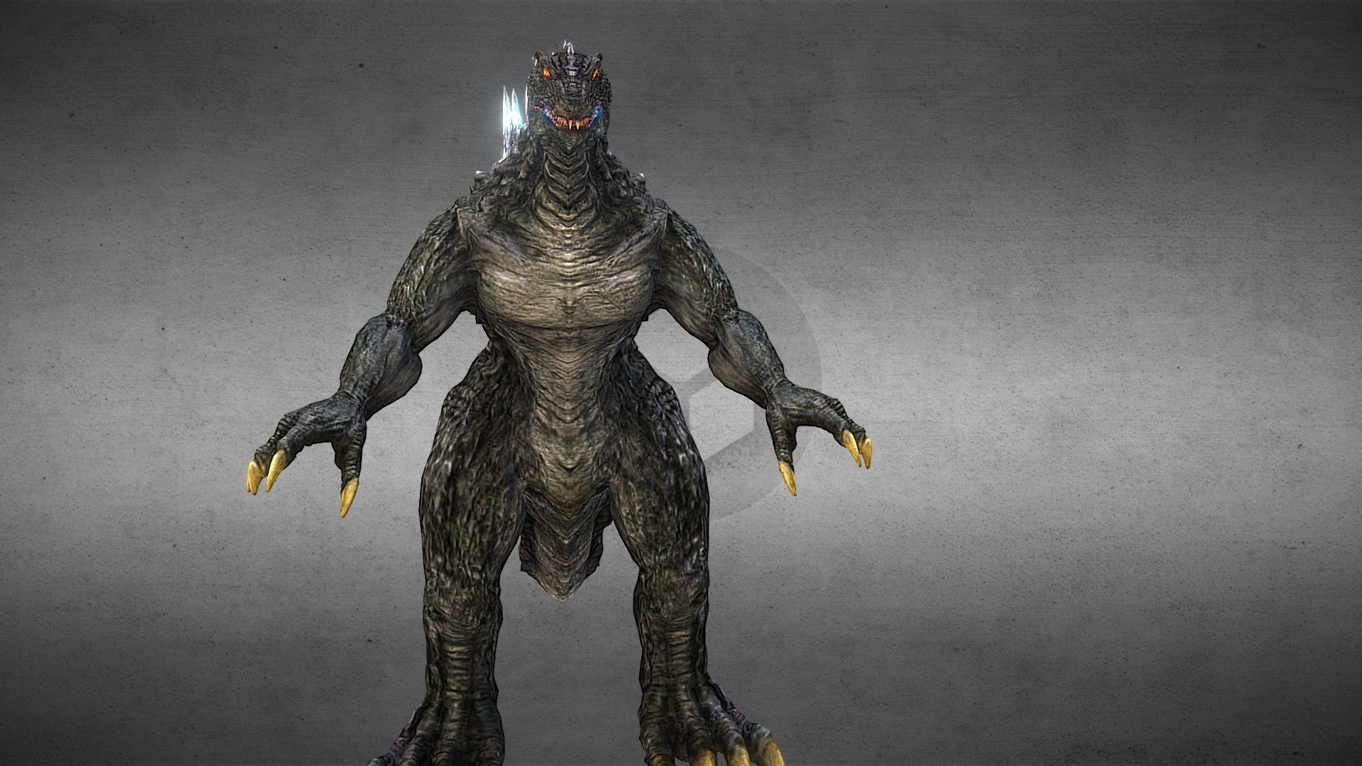 造型偏哥吉拉2000 顏色還是原本初代的灰黑色 - ゴジラ Godzilla 哥吉拉2000 Animation 動畫 - 3D model by s13632112 3d model