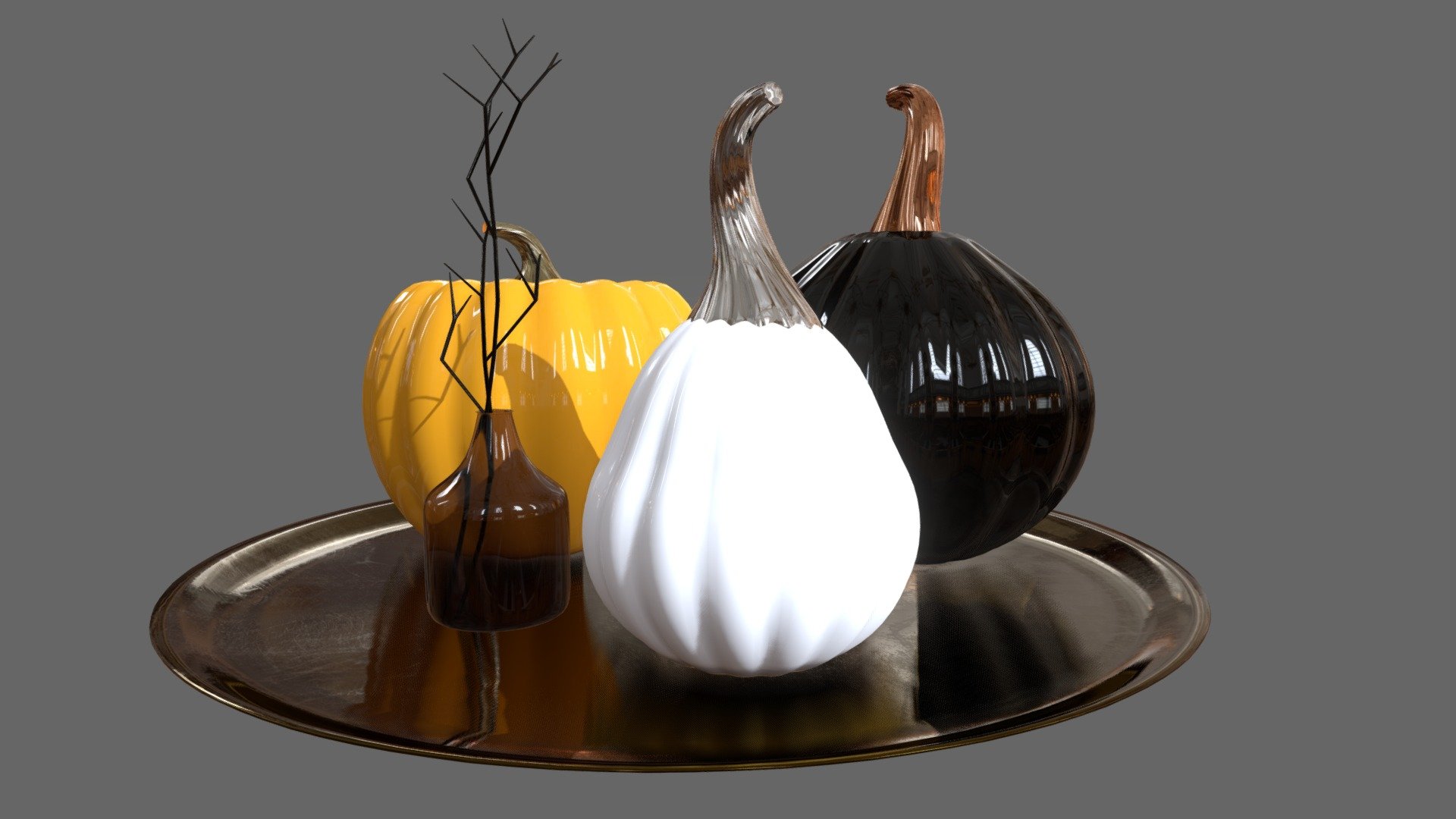 PUMPKINS


Decoration for halloween pumpkins different colors 3d model