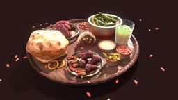 Ailurus Feast ! food, plate, challenge, meat, snake, bamboo, stylised, dishes, props, himalaya, feast, artstation, props-game, artstationchallenge, roster, stilizedart