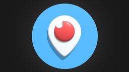 Periscope Logo circle, icon, round, rounded, logo, app, circular, application, cheap, 3d-logo, phone-app, 3d-icon, plastic, blue-and-white, cheap-model, logo-3d, white-and-blue, cheap-icon, cheap-logo, periscope-logo, periscope-icon, icon-3d, phone-application, round-logo, round-icon