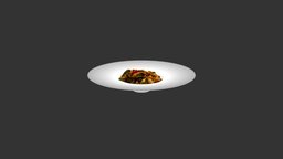 Rice Noodles With Chicken wok, photogrammetry, blender