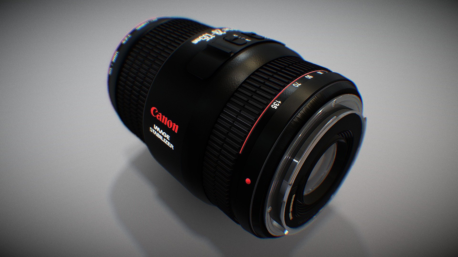 Modeled this over the Weekend, Feb -2022.  This is my own model of the Canon lens I used in the past 3d model