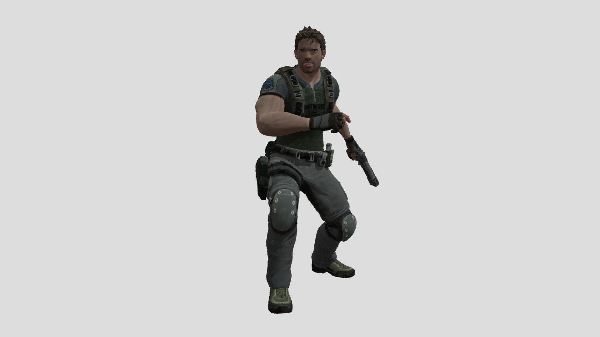 Ready to animate in blender Full rig with facial controls including teeths and tongue with accesories attach to model like the holster and bags, made in blender with riggify and using the model of malakisuglypotato https://www.deviantart.com/malakisuglypotato/art/XPS-Fortnite-Resident-Evil-Model-Pack-2-Download-955914805 and the gun made by Whitend https://sketchfab.com/3d-models/fortnite-pistol-39f9b772c8514dfc8ec304bf5c85ceda
i never saw a chris redfield model with a good riging so here it is, completly ready to play with it.
if a see a good amount of likes and comments i will upload it so everyone can download the model with the advanced rig (I will upload it without the gun so the weight of the file and the amount of vertex will be less than this)
going to upload some fornite model i will use in my upcoming study project about the geekverse so follow to get all the rigged characters - Fortnite Chris Redfield (ADVANCED RIG) - 3D model by northsideanimation 3d model