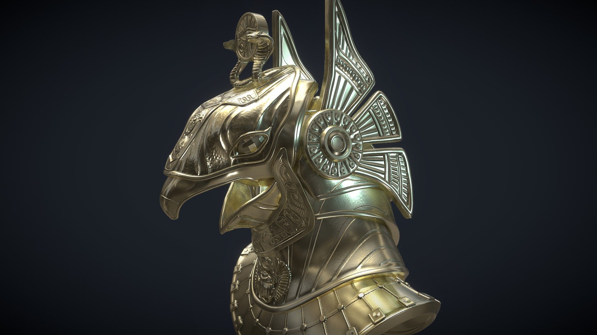 Ornamental helmet concept made for 3D Printing in Zbrush.

Renders: https://www.artstation.com/artwork/3dy9kv

https://www.youtube.com/watch?v=8aUAJj0xgr8

Cuts and joints ready.

Extra stand added.

Let me know if you have any requests.

Enjoy! - Horus helmet - 3D printing - Buy Royalty Free 3D model by Omassyx 3d model
