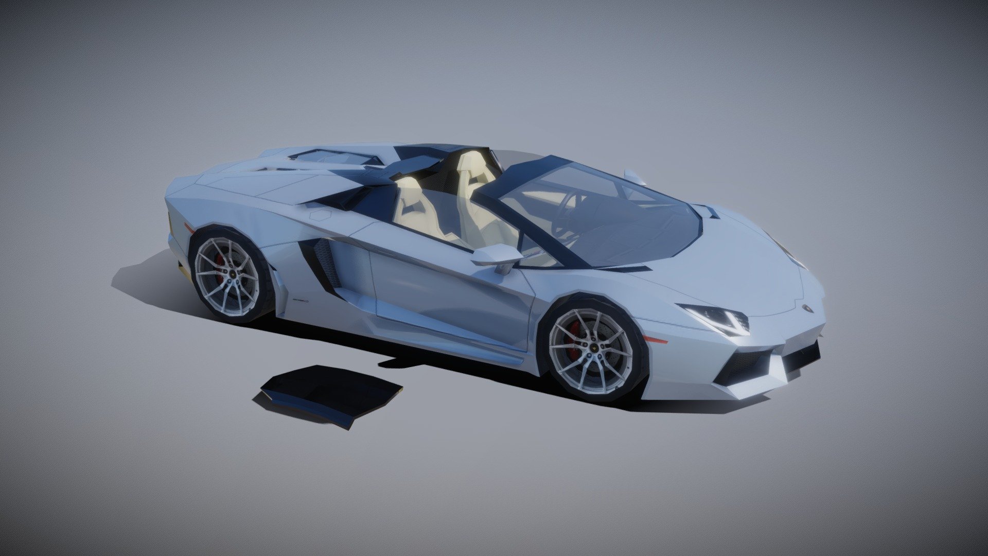 Here's another lowpoly model I made, this time with interior.




Model made in blender

Textures made in Photoshop

Hope you like it! - 2013 Lamborghini Aventador lp700-4 Roadster - Download Free 3D model by _s0h1o9b (@s0h1o9b) 3d model