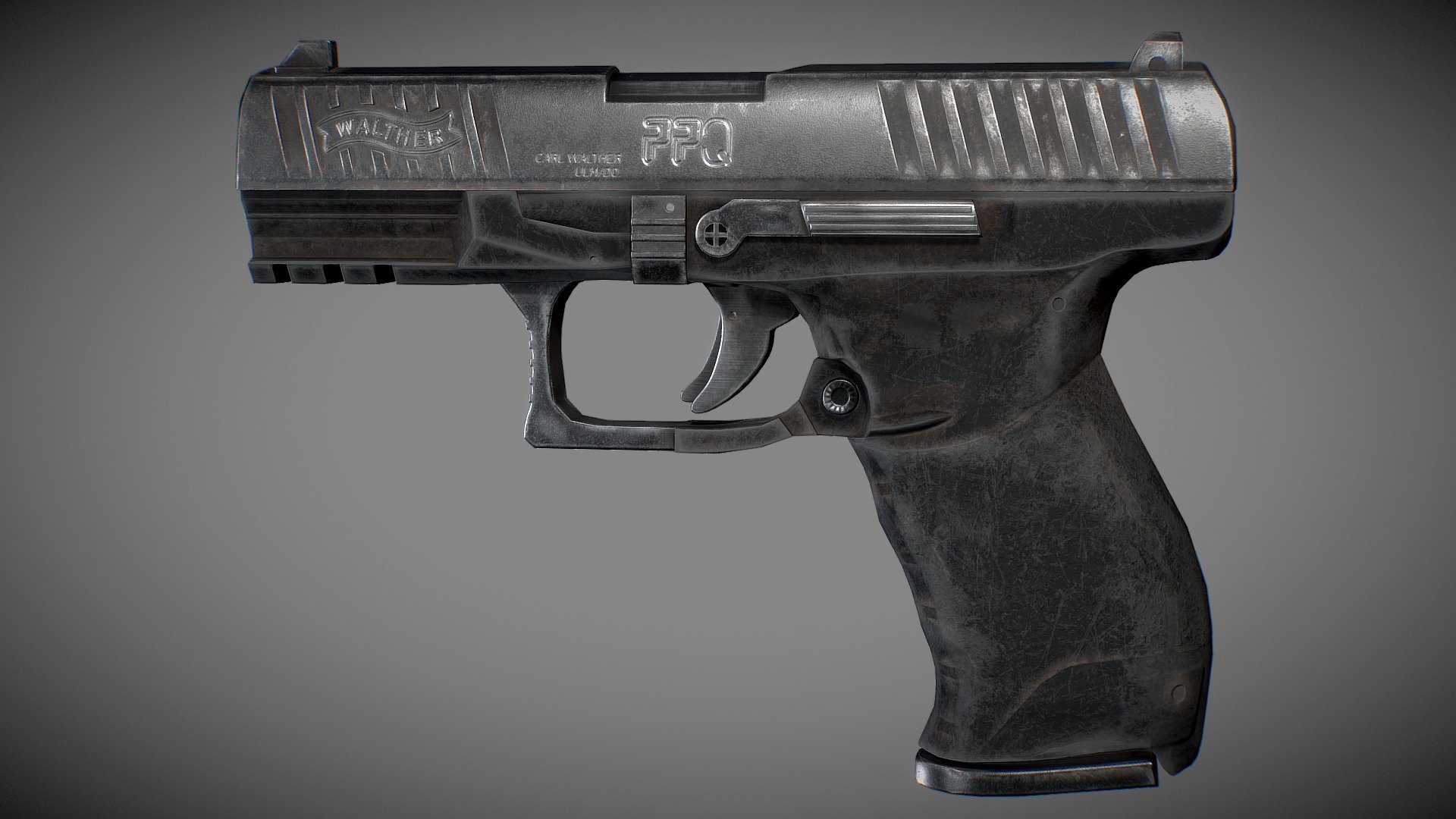 Walther 9mm PPQ - Buy Royalty Free 3D model by the Georgeous (@thegeorgeous) 3d model