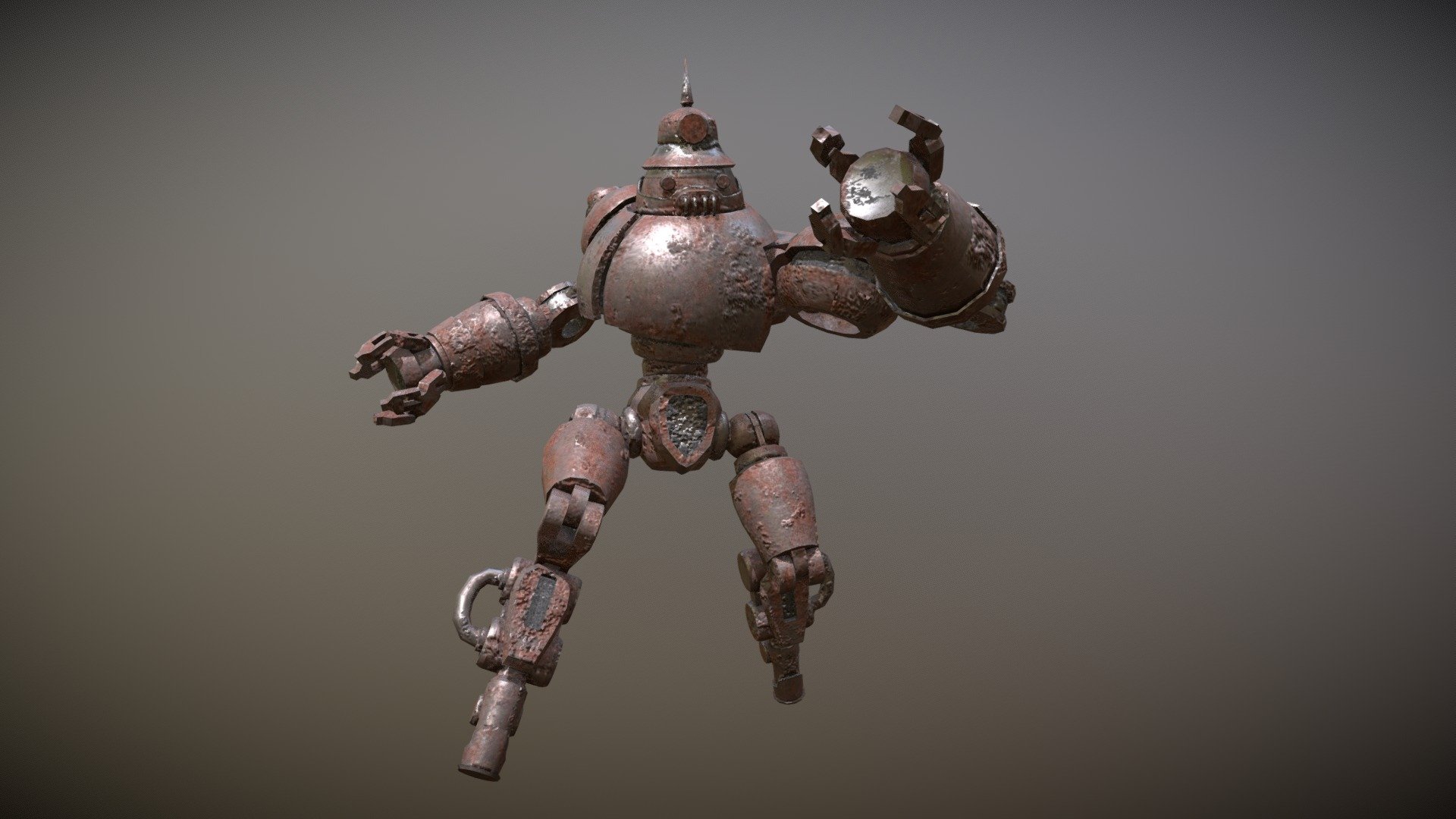 A model of a worn down robot made for Project Steam Share 3d model