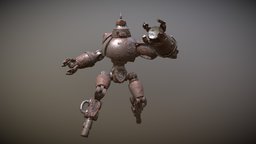 Rust Robot mech, rusted, mecha, machine, robot