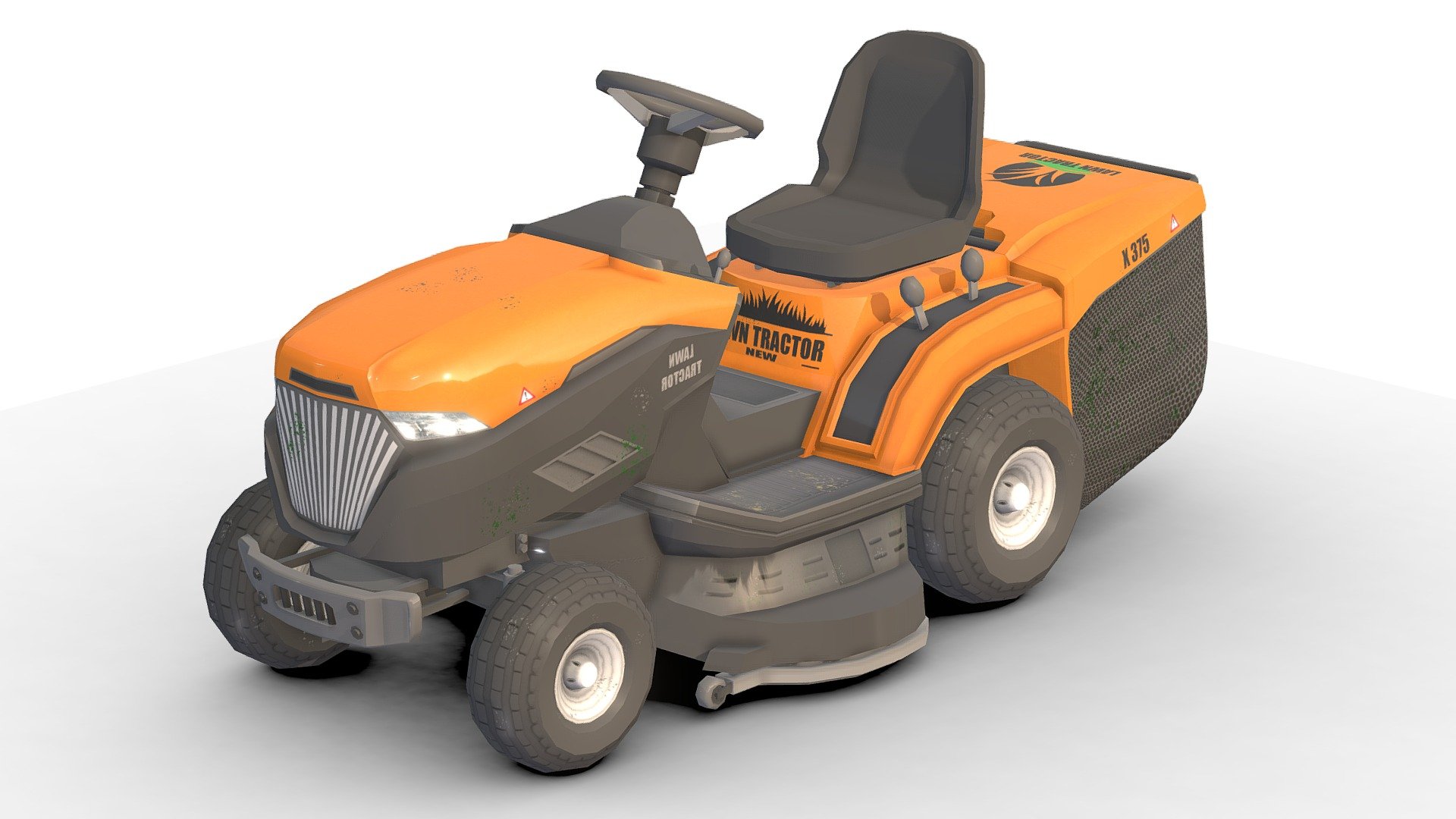 Lawn Tractor Low-Poly .

You can use these models in any game and project.

This model is made with order and precision.

Separated parts (bodys. wheels.Steer .Tractor gear).

Very Low- Poly.

Truck have separate parts.

Average poly count: 7,000 tris.

Texture size: 2048 / 1024 (PNG).

Number of textures: 2.

Number of materials: 3.

Format: Fbx / Obj / 3DMax .

Wait for my new models.. Your friend (Sidra) 3d model